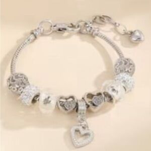 Elegant Heart Charm Bracelet